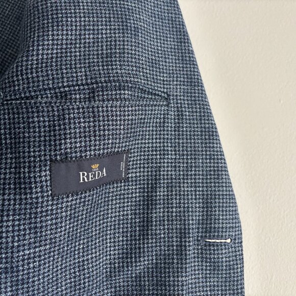 Gardo Bosman Unstructured Blue Houndstooth Wool Linen Sport Coat/ Blazer 38 - 40 - Picture 7 of 11